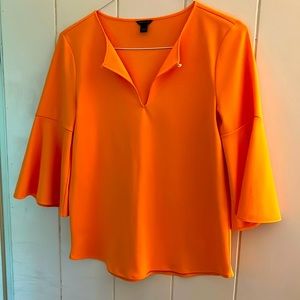 Orange mid-length sleeved top from Ann Taylor